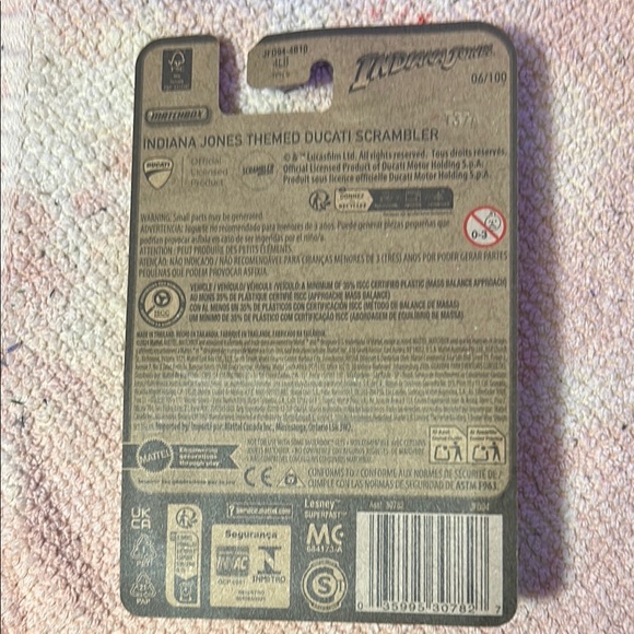 Match Indiana Jones Ducati Scrambler Toy - Silver - Picture 2 of 3